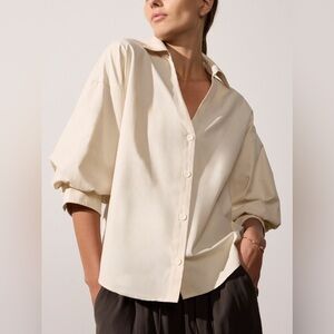Brochu Walker Ivory Button-Up Blouse